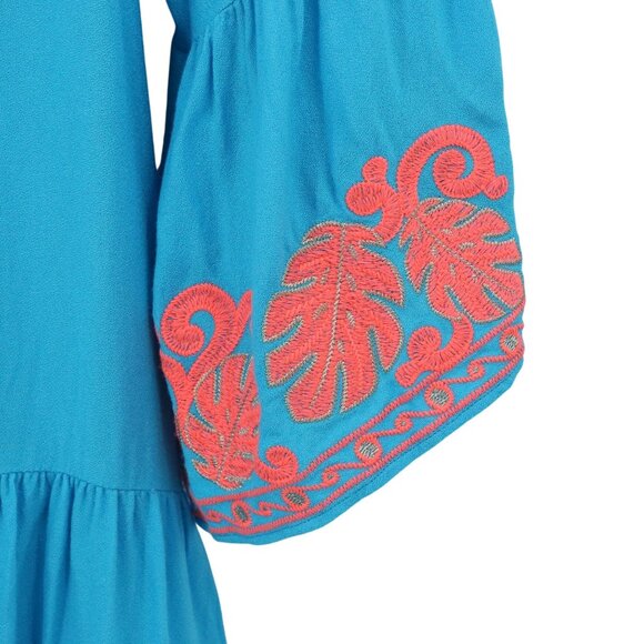 Lilly Pulitzer Amisa Embroidered Bell Sleeve Tunic Dress L - Picture 8 of 10